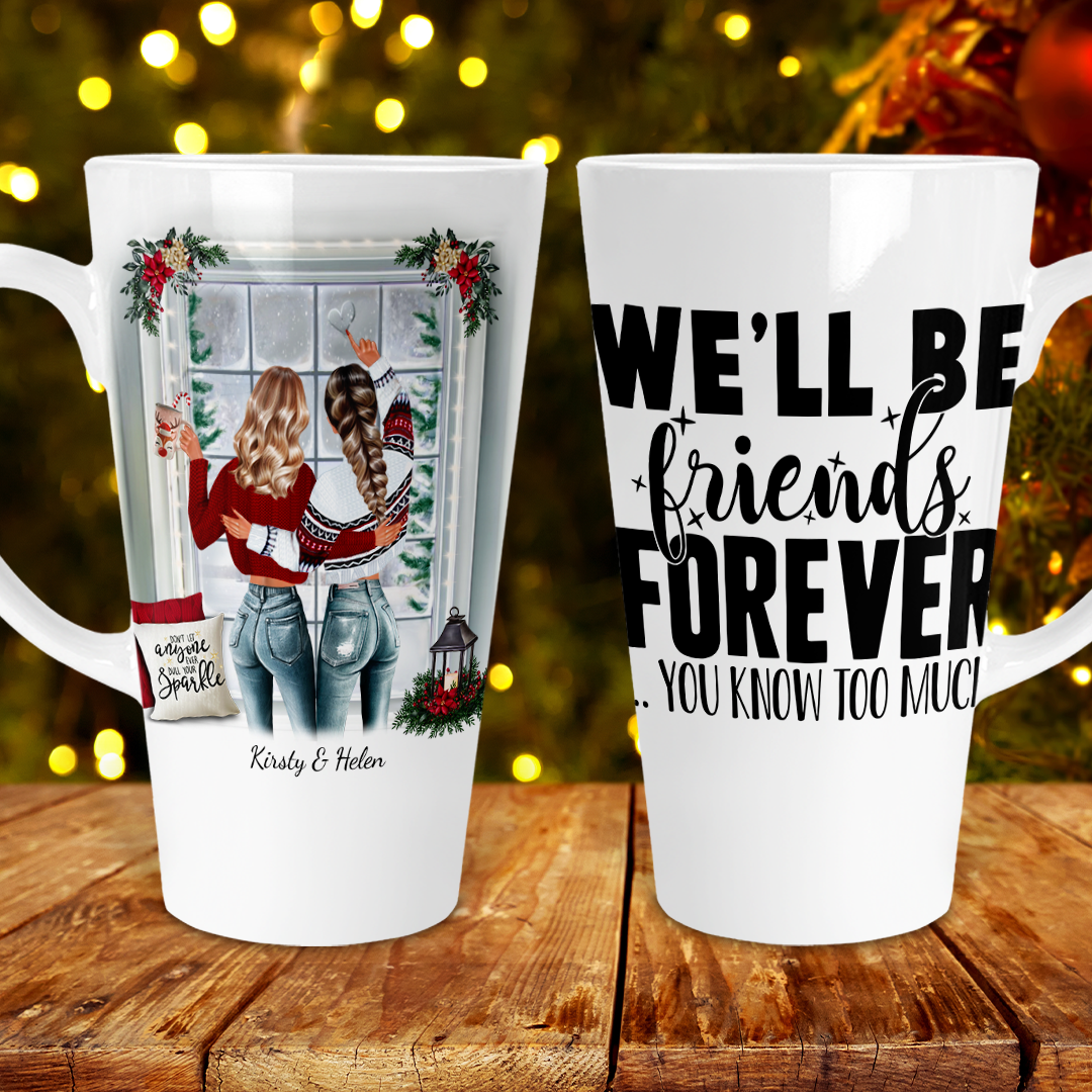 Best Friends and Sisters Christmas Mugs