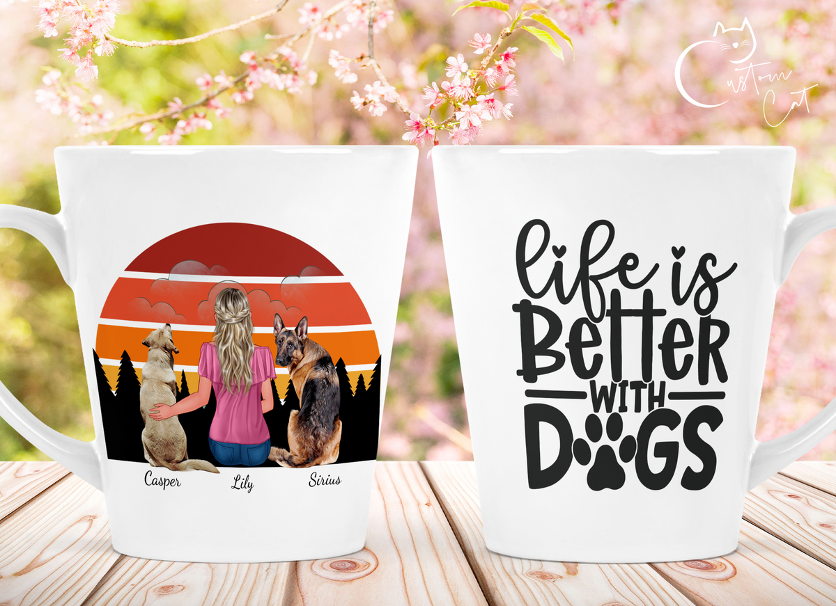 Retro Sunset Dog Lover Drinkware Collection