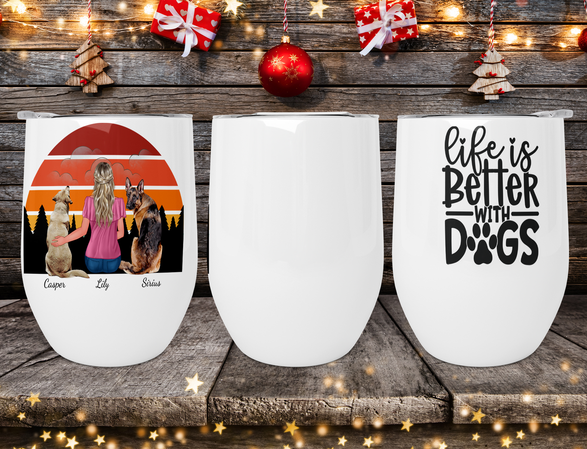Retro Sunset Dog Lover Drinkware Collection